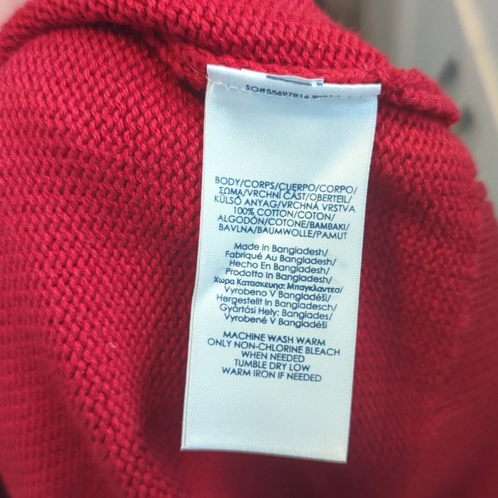 NWT Chaps Red Crewneck Sweater - Picture 6 of 6